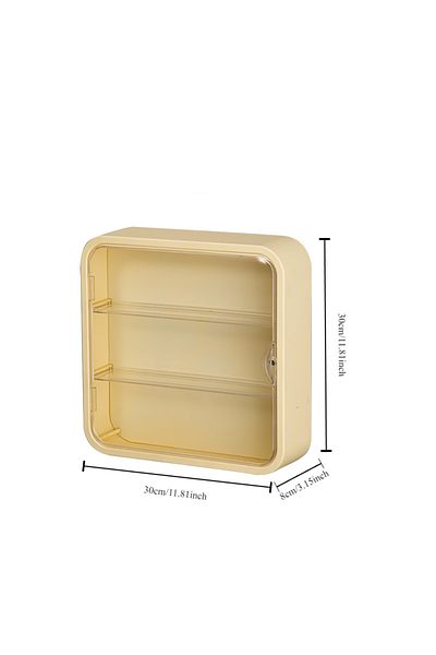 Choice Cream Yellow Wall Mounted Doll Blind Box Storage Display Rack Magnetic Suction Figurine Display Cabi