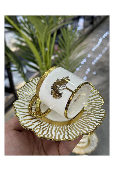 Doğudeko Hadeon Luxury Porcelain Cup Set Gold
