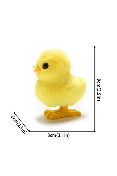 Choice Duck 2pcs wind-up jumping chicken and duck toys, simulated plush chicken and duck walking simulation
