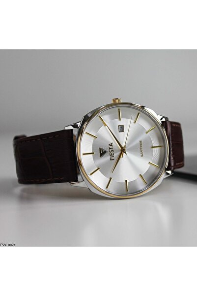 Fiesta Fs601069 Men's Wrist Watch with Leather Band
