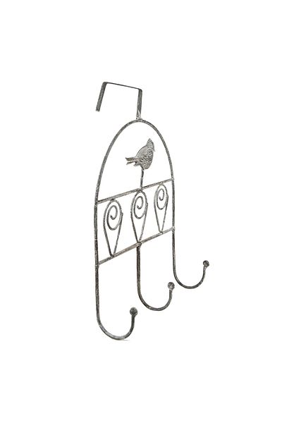 Clayre & Eef Wall hanger in antique gray iron 24x7x32 cm