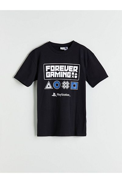 LC Waikiki New Season Crew Neck Playstation Printed Men's T-Shirt - S5Ps75Z4