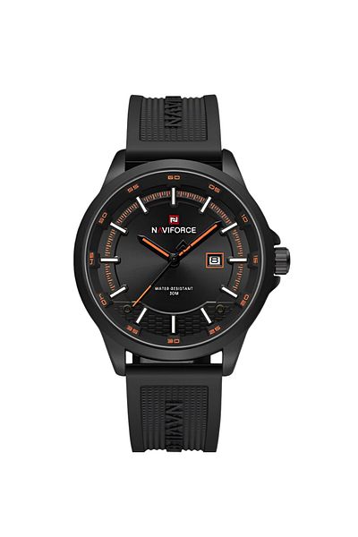 Naviforce Dynamic Men's Quartz Sports Watch – Sleek, Waterproof, Silicone Strap