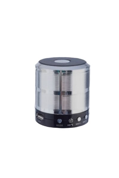 ABYZ Mini portable speaker, Metal body, Bluetooth, Miscro-SD, Radio, Aux, Silver color