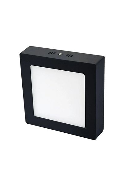 Cata Ct-5236 18W Panel Led Luminaire Black Square Surface Mounted Metal Case Warm White 3200K