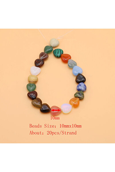 Choice 10 × 10 مم - حوالي 20 سم خلط الألوان 10 مم حجر طبيعي خرز فاصل على شكل ...