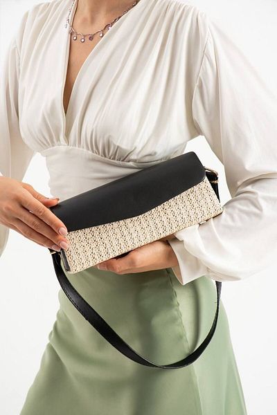 Çanta Trend Women's Straw Baguette Evening Dress Bag