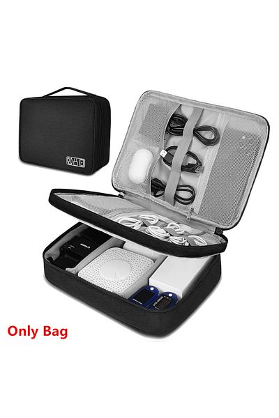 Choice BG11 Black Cable Storage Bag Waterproof Digital Electronic Organizer Portable USB Data Line Charger