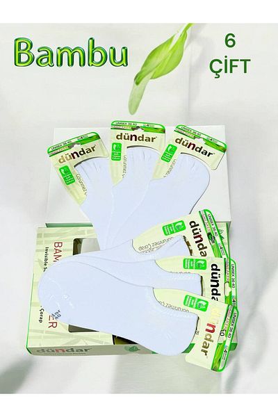 MYS GRUP TEKSTİL Unisex 6-Piece Bamboo Scented Soft Sweatproof Seamless Comfortable Sneaker Socks (Dündar/0652)