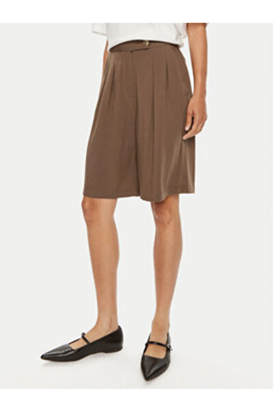 Vicolo Pantaloni scurți din material textil pentru femei TB1568 maro