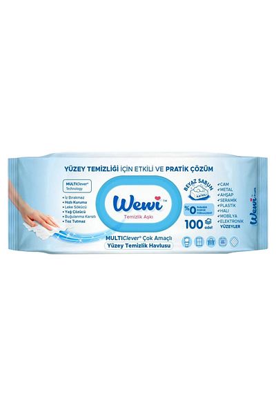 Wewi SET 12 x Șervețele Umede WEWI MultiClever pentru Suprafețe – 100 buc/pachet