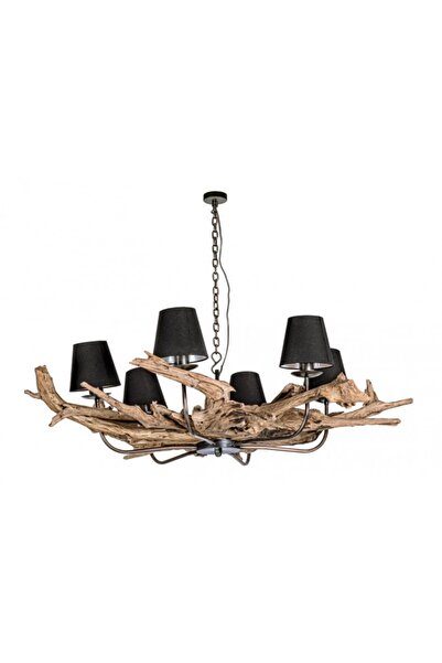 Bizzotto Candelabru natur negru 6 brate Ranting 130x35 cm