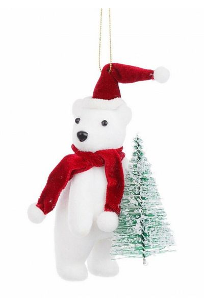 Bizzotto Set of 6 Christmas tree ornaments Teddy Bear 13x5.5x7 cm