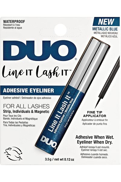 Duo Line it Lash it, Waterproof Adhesive Eyeliner - Metallic Blue