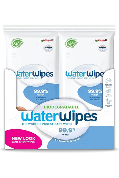 WaterWipes Original plastic free wipes, 448 Count (16 pack of 28 wipes)