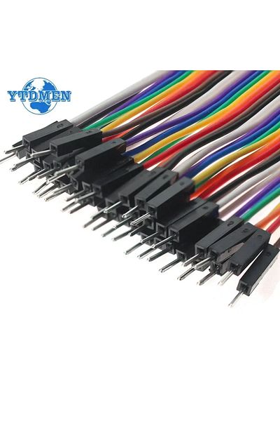 YTDMEN 20cm-40pin-1set 10cm 20cm Dupont Line Female To Female, Male To Female Male To Male To Female Jump
