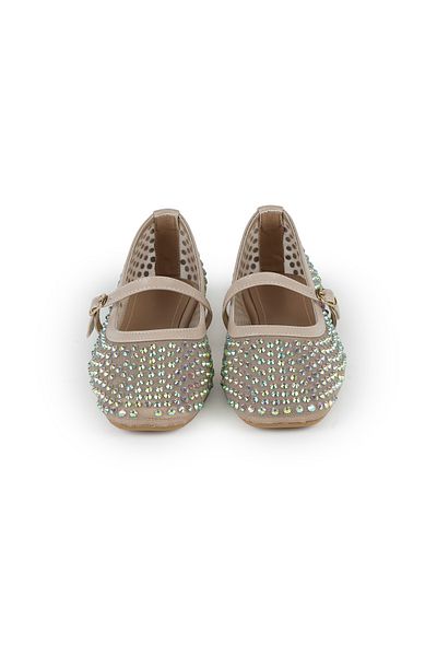 Letafia Berry Staple Detailed Ballerinas