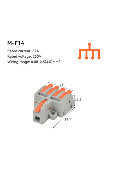 Choice5 10 قطع M-F14 10/30/50 قطعة موصلات كابلات توصيل سريعة صغيرة الحجم موزع...