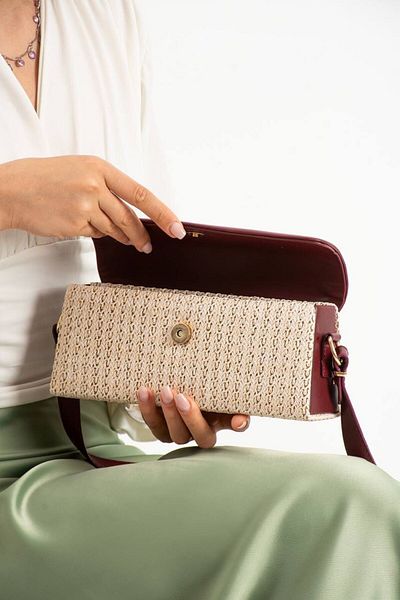Çanta Trend Women's Straw Baguette Evening Dress Bag
