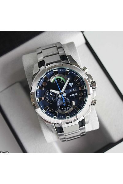 Fiesta Fs000004 Men's Wrist Watch with Steel Band
