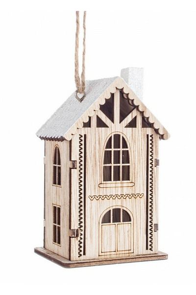 Bizzotto Set 3 ornaments Christmas tree Cottage 6.5x5x20 cm