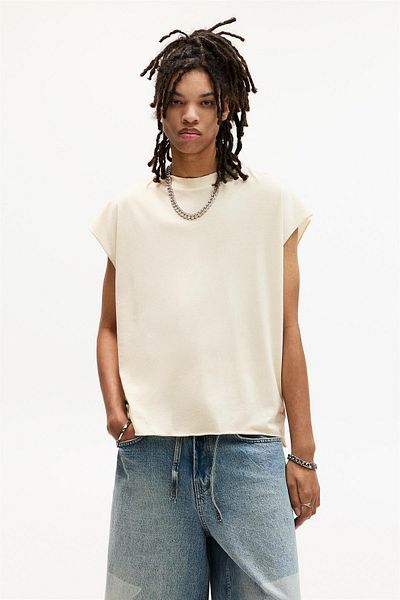 Pull & Bear Washed sleeveless T-shirt