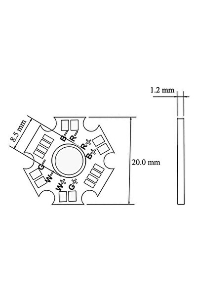 OEM Radiator pentru LED-uri, RGB, 20mm
