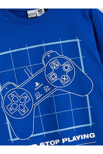 LC Waikiki Tricou pentru băiat cu imprimeu PlayStation cu gât crew sezon nou - S5PS76Z4