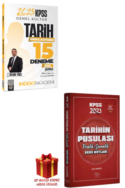 İndeks Akademi 2025 İndeks Akademi KPSS Coğrafya Deneme+CBA Tarih Pusulası Pr...