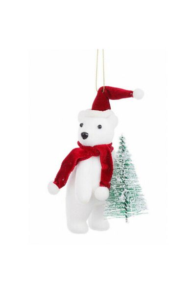 Bizzotto Set of 6 Christmas tree ornaments Teddy Bear 13x5.5x7 cm