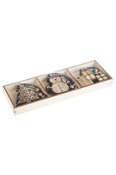 Bizzotto Set of 9 Christmas tree decorations Kristel 6x6 cm