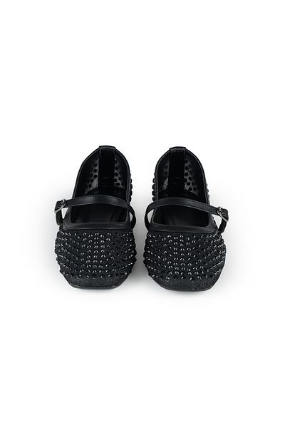 Letafia Berry Staple Detailed Ballerinas