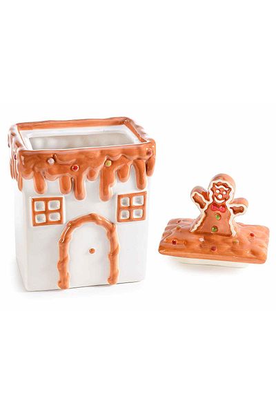 Decorer Christmas Jar Sweet Gingerbread House 12x21.5 cm