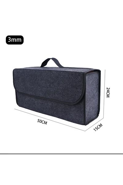 Choice 3mm(50-24-15cm) 1PC Dark gray car felt storage box car storage bag enlarged and thickened soft felt