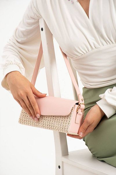 Çanta Trend Women's Straw Baguette Evening Dress Bag
