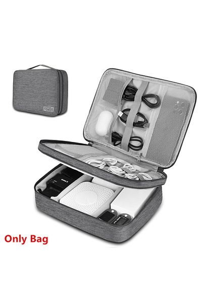 Choice BG11 Grey Cable Storage Bag Waterproof Digital Electronic Organizer Portable USB Data Line Charger P