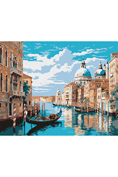 İZSA HOBİ Sayılarla Boyama Hobi Seti 40x50 Çerçeveli Numaralı Tuval Fırça Boy...