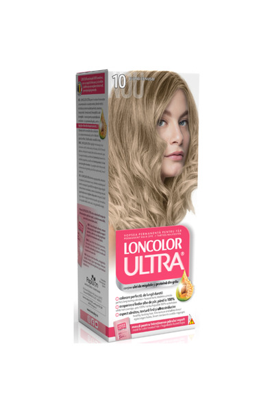 Loncolor Vopsea de par permanenta Loncolor Ultra 10 Blond Cenusiu, 100 ml