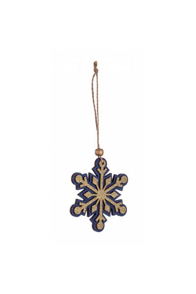 Bizzotto Set 12 ornamente brad Zaffiro 9x9 cm