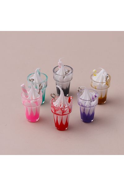 Choice Random Mixed Color 10pcs 26x13mm Cartoon 3D Resin Ice Cream Charms for DIY Making Pendants Necklaces