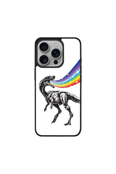 Stylizedd For iPhone 16 Pro Case [Compatible with MagSafe] Slim Magnetic Cover- RainbowDino