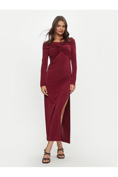 Vicolo Women's Evening Dress TS0240 Burgundy