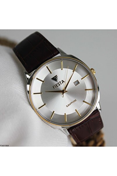 Fiesta Fs601069 Men's Wrist Watch with Leather Band