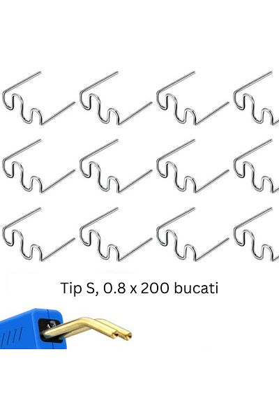 OEM Set of 200 Staples for Glue Gun, Repair and Plastic Welding, Model Type S Clamps, 0.8mm