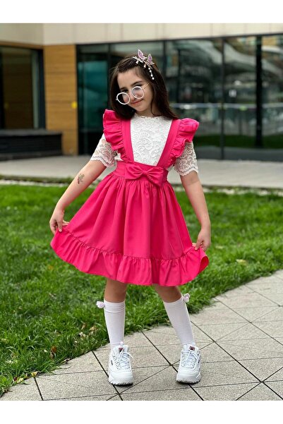 KOKOŞ BEBEK Guipure Blouse Combination with Slope |   Between 3/12 Years