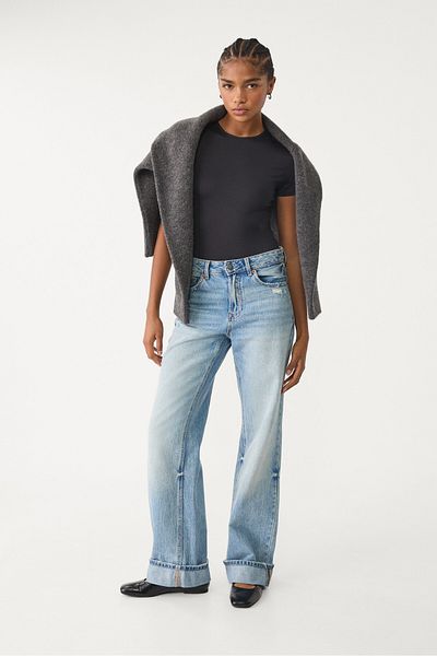 Stradivarius Short sleeve polyamide bodysuit
