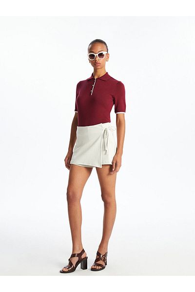 LC Waikiki Lcw Women's Shorts Skirt with Elastic Waist Fast Fashion