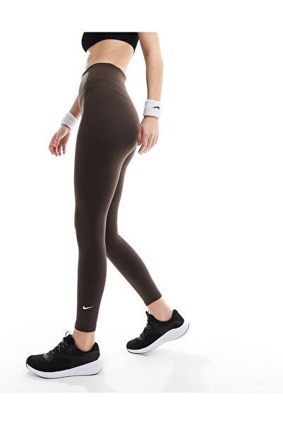 Nike One Dri-Fit High-Waisted Training Kahverengi Kadın Tayt