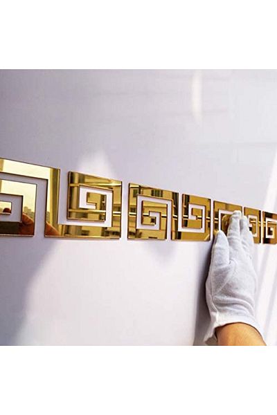 OEM Set of PVC Mirrors Versace Design - Decorative Acrylic Gold Plated Mirrors Luxury Home 10 pieces/set