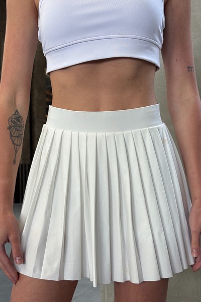 VAGGON Pleated Elastic Waist Shorts Skirt
